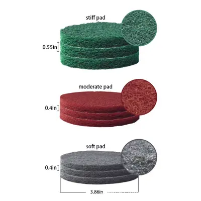 Cross-border wholesale industrial scouring pad electric drill brush kitchen cleaning rust remover sanding brush cloth flocked scouring pad