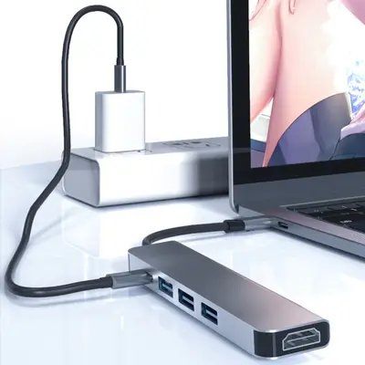 Type-C 5-in-1 docking station mobile phone tablet converter gaming console HDMI docking station USB hub