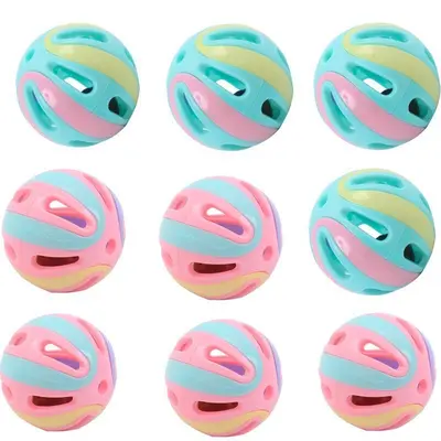 Cat Toy Ball with Bell, Small Self-Play Pet Toy - 9
