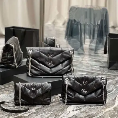 Diamond-Quilted Chain Women's Crossbody Messenger Bag - 3