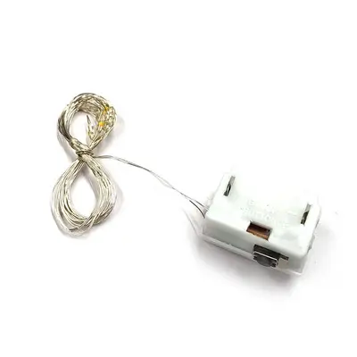 Kupferdraht-Lichterkette, Kupferdraht-LED-Lichterkette, Batteriebetriebene Lichterkette mit Knopfschalter, Handwerk-Lichterkette, Indoor-Lichterkette, blinkende Lichter