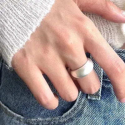 S925 Sterling Silver Twisted Ring Women Vintage Adjustable