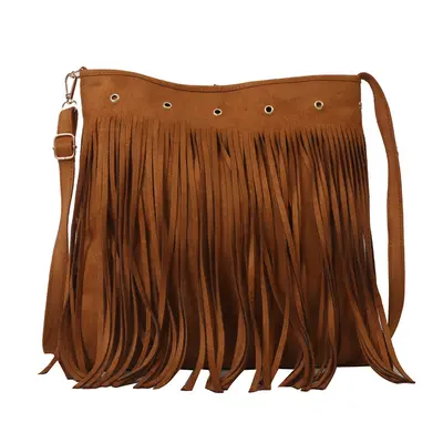 Boho-Umhängetasche mit Quasten und großem Fassungsvermögen - 8