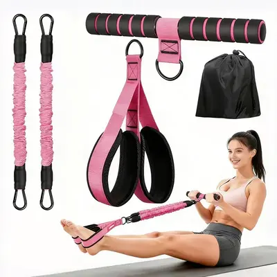 Ayak Pedallı Direnç Ekspandörü, Karın Eritici Mekik Yardımcısı, Ev Tipi Fitness Ekipmanı - 13