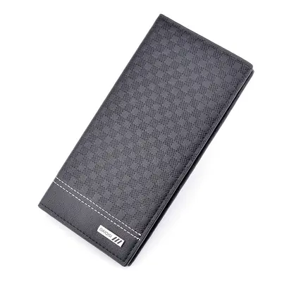 Men's Long Wallet, Slim Vertical Design, Soft Leather, Multi-Card - 6