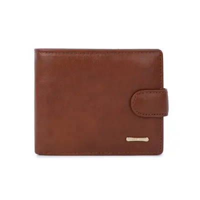 Men's Genuine Leather Short Wallet with Coin Pocket, Gift Box - 11