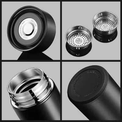 304 Stainless Steel Men's Insulated Cup with Temperature Display, Business Gift - 3