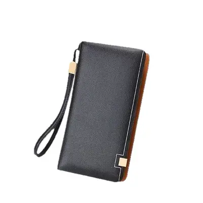 Men's Multifunctional Zipper Clutch Wallet with Multi-Layer Card Holder - 5