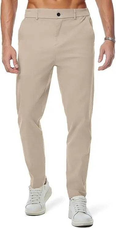 Men's Plus Size Stretch Wrinkle-Resistant Golf and Business Trousers - 8