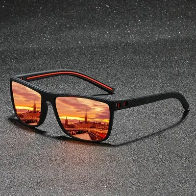 Men's Sports Cycling Polarized Sunglasses Model 565 Spring Hinge Wire Frame - 7