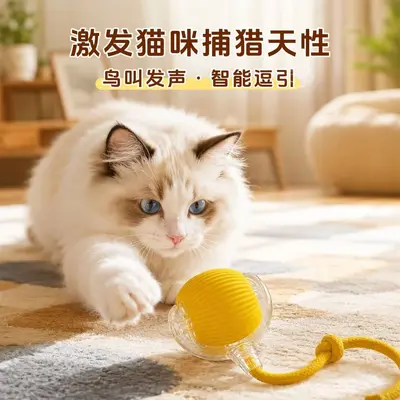 Cat Toy Electric Rolling Ball Automatic Cat Teaser Ball Self-Play Entertainment Gadget Bite-Resistant Smart Obstacle-Avoiding Cat and Dog Toy