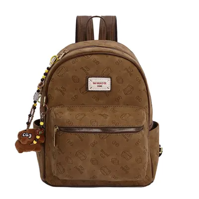 Women's Retro Print Backpack, Large Capacity, School and Commute - 6