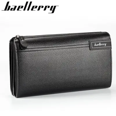 Men's Clutch Bag, Large Capacity with Zipper and Phone Compartment