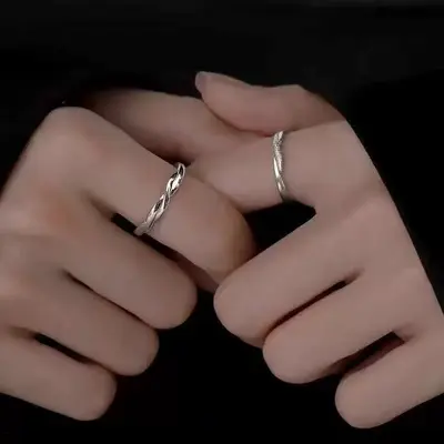 Mobius double ring, women's, simple design