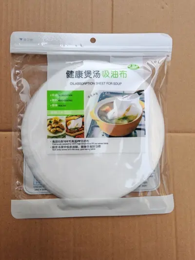 Lebensmittelqualität Suppenöl Absorbierpapier Küchenöl Absorbierende Baumwolle zum Schwimmen von Öl und Schaum aufnehmen Paket mit 50 Stück auf Lager, verfügbar für Dropshipping. - 10