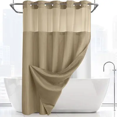 Waffle Shower Curtain, Double Layer, Polyester, Waterproof and Mildew-Proof - 11