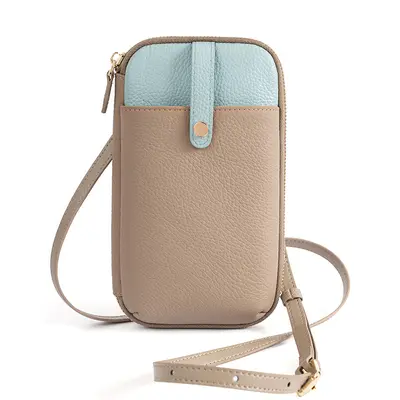 Crossbody-Handytasche aus echtem Leder, koreanischer Stil, Schultergurt - 9