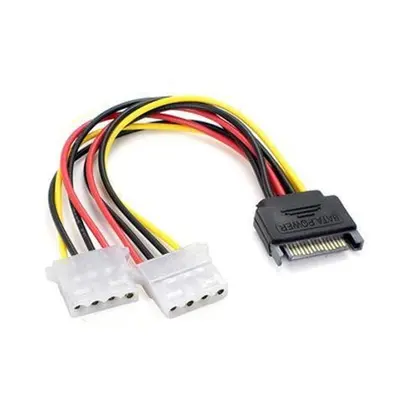 SATA erkek - IDE dişi güç kablosu, SATA ters kablo, 1'i 2'ye ayırıcı - 7