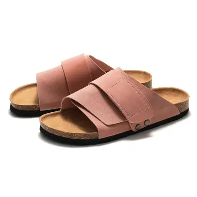Ruizu Kork-Hausschuhe für Herren und Damen, Leder, für draußen