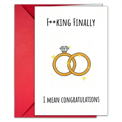 Large Wedding Greeting Card Set with Envelopes and Handwritten Blessings