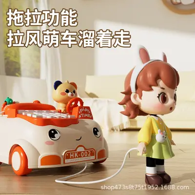 可爱益智早教批发玩具儿童科教宝宝趣味电话机故事机多功能推车