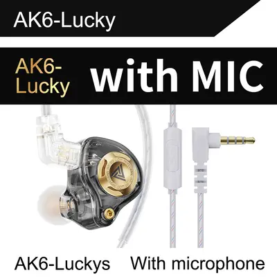 QKZ AK6 Lucky Heavy Bass HIFI Earphones Detachable Earphones Three-Speed Adjustment Mobile Phone Sports Earphones - 8