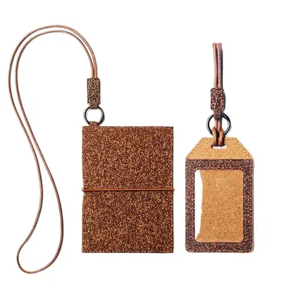 Cork Passport Holder with Coffee Grounds Pattern