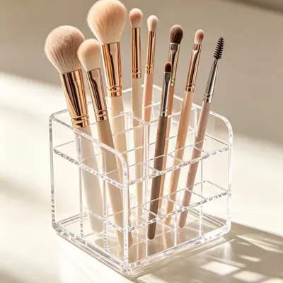 Clear acrylic storage box for cosmetics and accessories - 4
