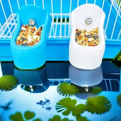 Hamster-Wasserspender zum Anhängen an den Käfig, Trinkflasche für Kleintiere, Wasserspender aus Edelstahl mit Kugelventil, auslaufsicher, Tränke für Kleintiere