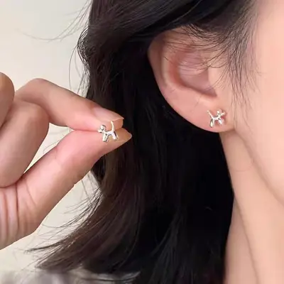 Kleine S999 Sterlingsilber Ohrlöcher Pflege-Ohrstecker Damen 2025 neue Kollektion Trend vielseitige Ohrringe hochwertiges Ohrschmuck Großhandel - 9