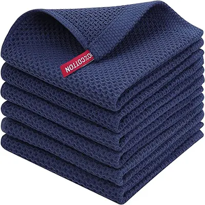 Amazon's Best-Selling Pure Cotton Honeycomb Kitchen Square Towel Set, Easy-to-Clean Looped Waffle Square Towel Wholesale - 5