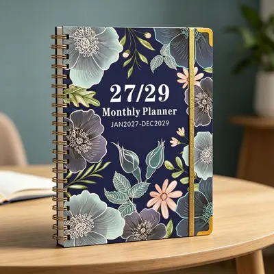 2027-2029 A4 Large Monthly Work Planner Agenda Book and Annual Calendar - 5