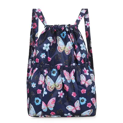 Large Lightweight Foldable Drawstring Backpack for Outdoor and Shopping - 8