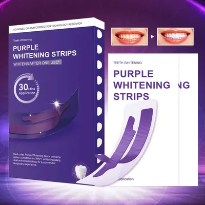 V34 Purple Teeth Whitening Strips, 2 Strips - 3