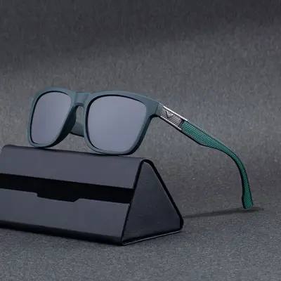 New Fashion Square Frame Polarized Sunglasses Men's Personalized Trendy Premium Outdoor Fishing UV Protection Men's Sunglasses Cross-border