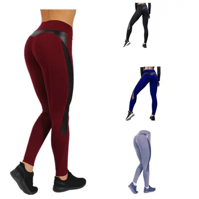 High-Waist Mesh Yoga Leggings, Hip-Lifting, Can Be Worn Outside