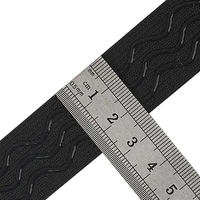2-4 cm dalgalı silikon kaymaz elastik bant, kayak ve bisiklet giysisi için - 6