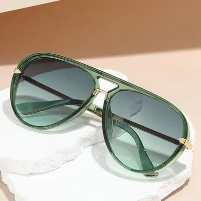 Unisex Double-Bridge Sunglasses, Large Frame, for Driving - 3