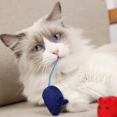 Squeaky Mouse-Shaped Cat Toy with Sound for Pets - 3