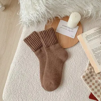 Women's Thick Terry Socks, Warm Fleece-Lined, Sleep Socks - 9