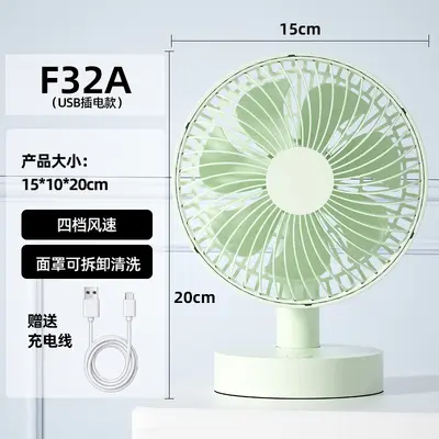 Casidoff küçük fan ofis masası elektrikli fan USB 6 inç sallayarak kafa şarj edilebilir masaüstü başucu fanı uzun pil ömrü ile - 9