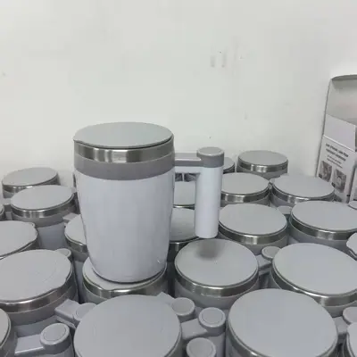 Elektrikli karıştırma kabı, tembel su bardağı, taşınabilir elektrikli manyetik dönen tam otomatik kahve fincanı, soya sütü bardağı, paslanmaz çelik - 12