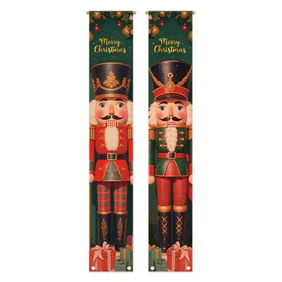 Christmas Door Couplet Set with Printed Backdrop Cloth