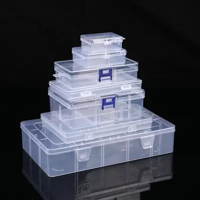 Transparente Kunststoff-Innenbox aus Kunststoff, Maskenbox, Hardwarewerkzeug-Beispielbox, Angelzubehör-Box, Schreibwaren-Verpackungszubehör, Aufbewahrungsbox