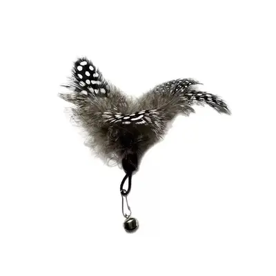 Cat Teaser Wand with Replacement Feather Head, Long Pole, Simulated Swallow - 13