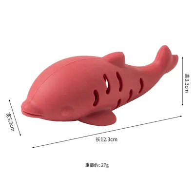 Silicone Fish Cat Toy, Slow Feeder, Chew-Resistant - 11