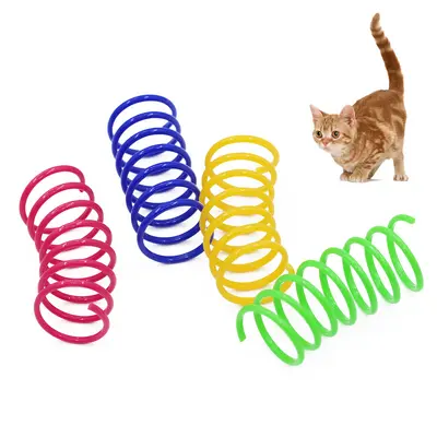 Renkli Plastik Yaylı Zıplayan Kedi Oyuncak Topu - 3