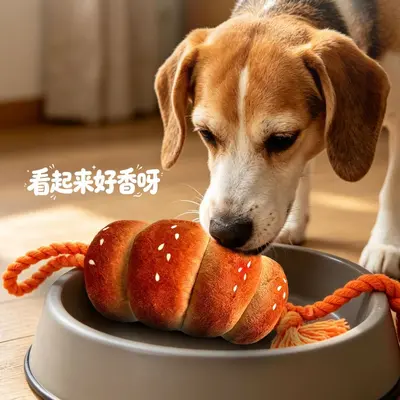 Sausage Bag Durable Squeaky Teething Interactive Dog Toy - 5