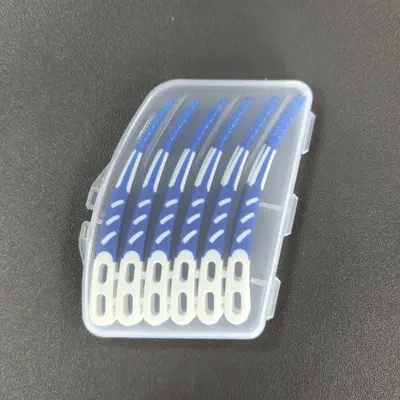 Silicone Interdental Brush, Oral Cleaning, 12-Piece Box