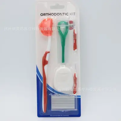 Orthodontic toothbrush set with dental floss and interdental brushes - 7